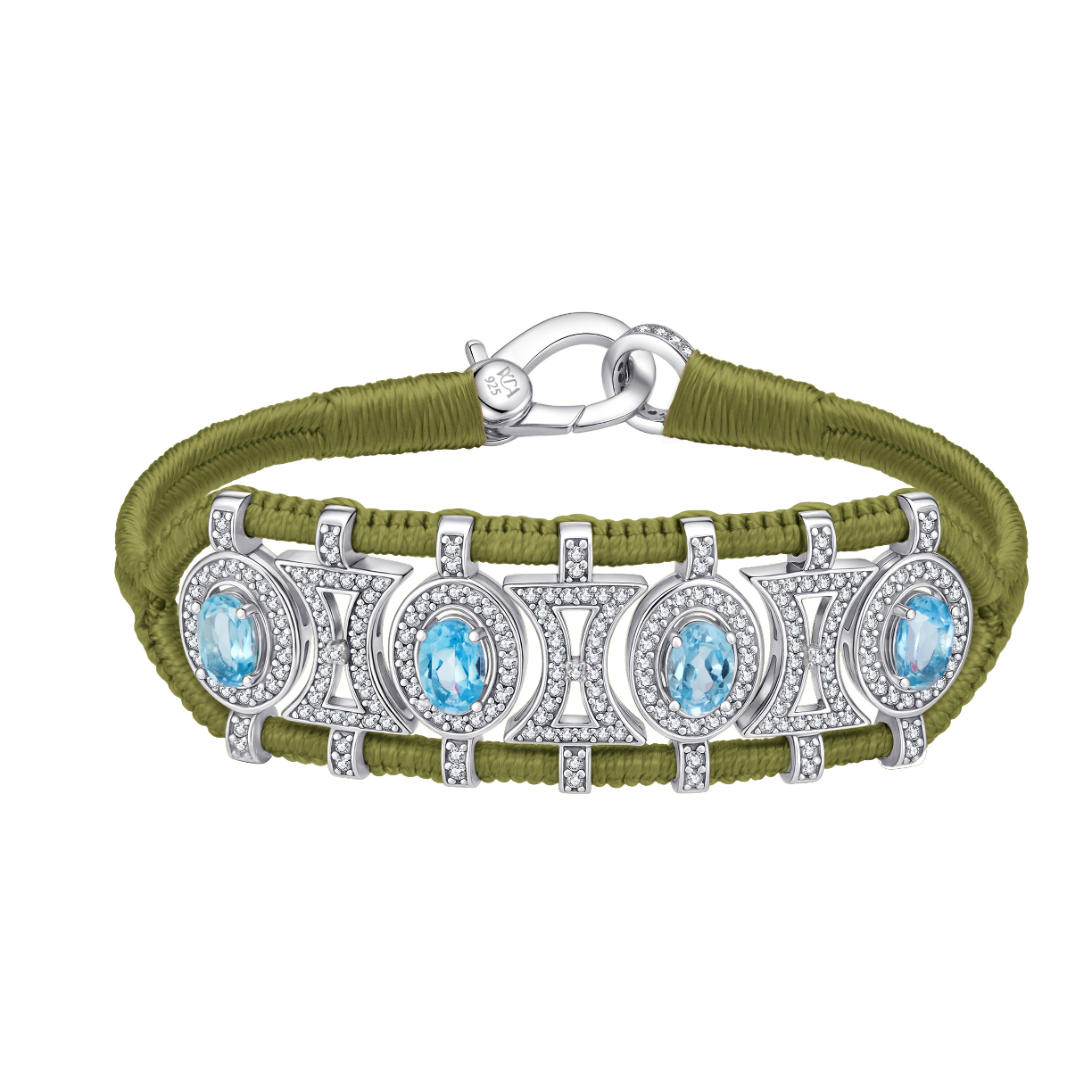 Olinda olive bracelet - Topazes
