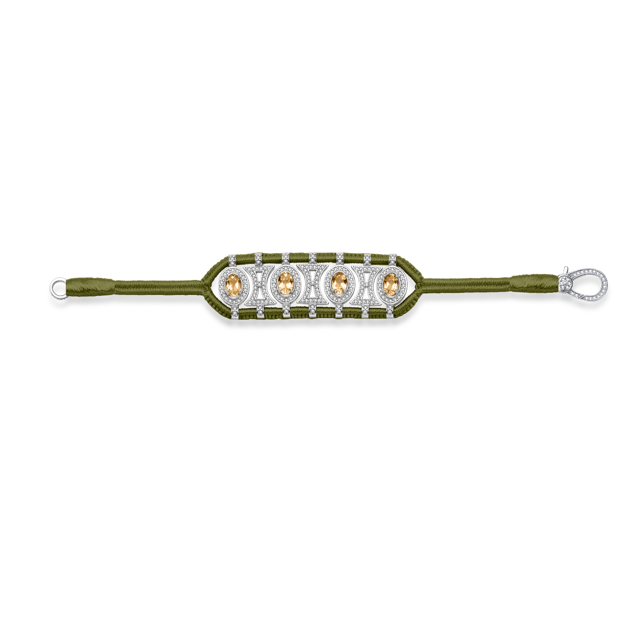 Bracelet Olinda olive - Citrines