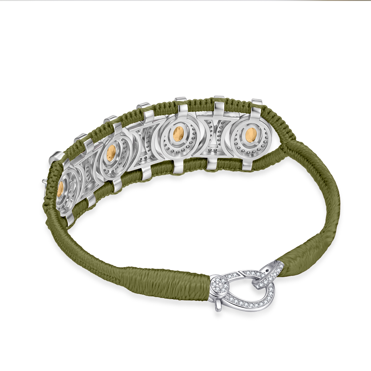 Bracelet Olinda olive - Citrines