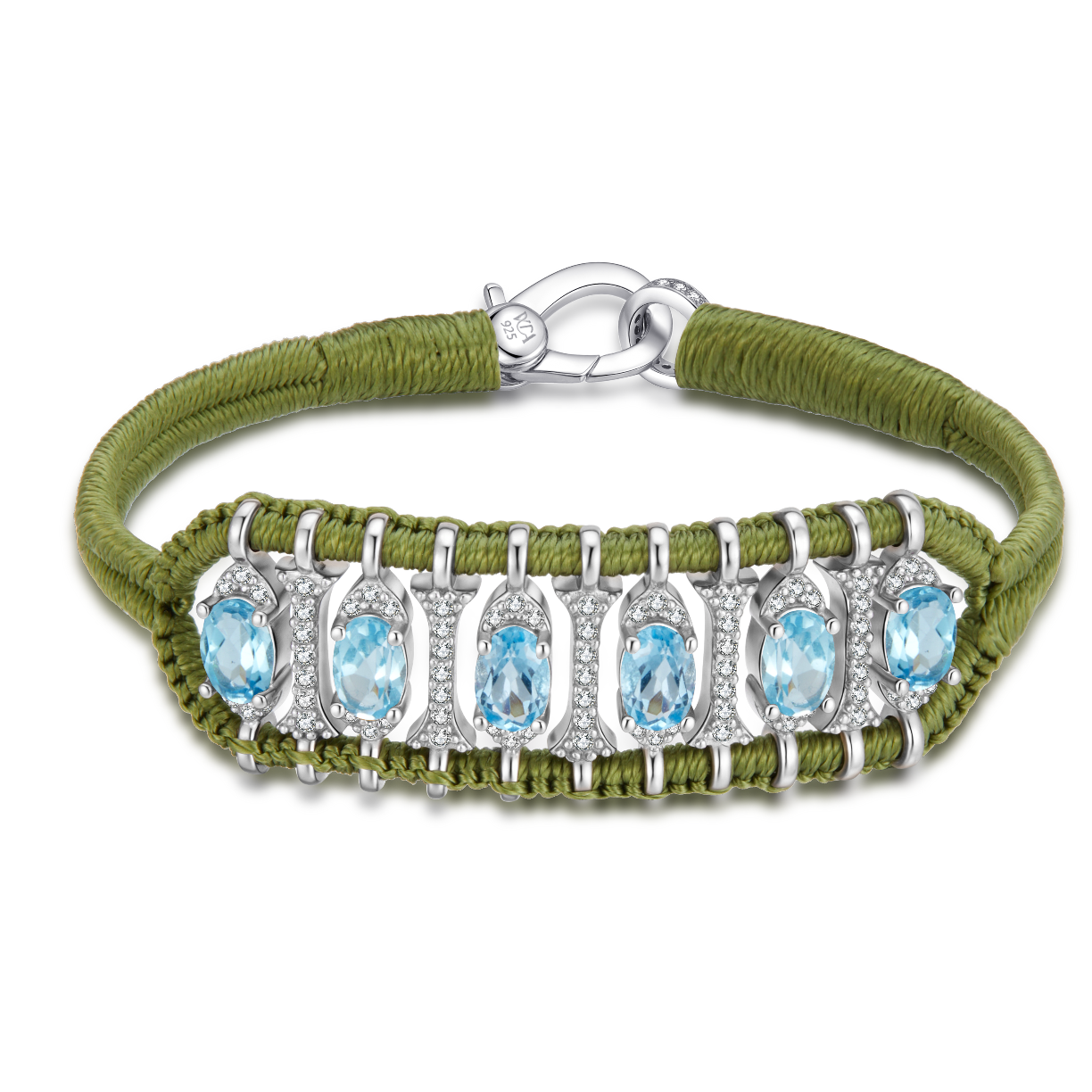 Teresina olive bracelet - Topaz