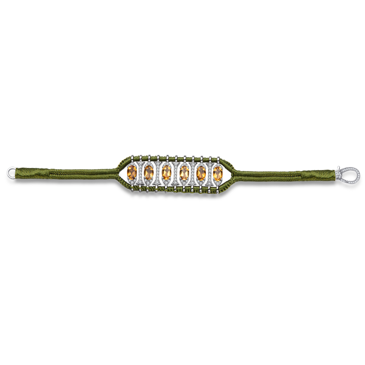 Bracelet Teresina Olive - Citrines