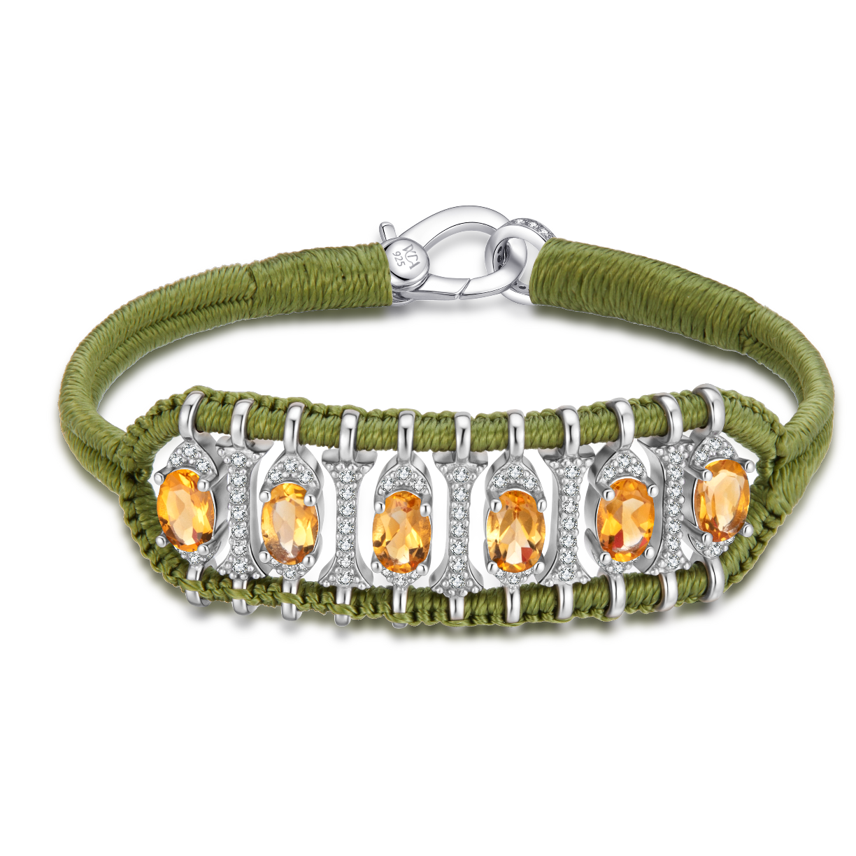Bracelet Teresina Olive - Citrines