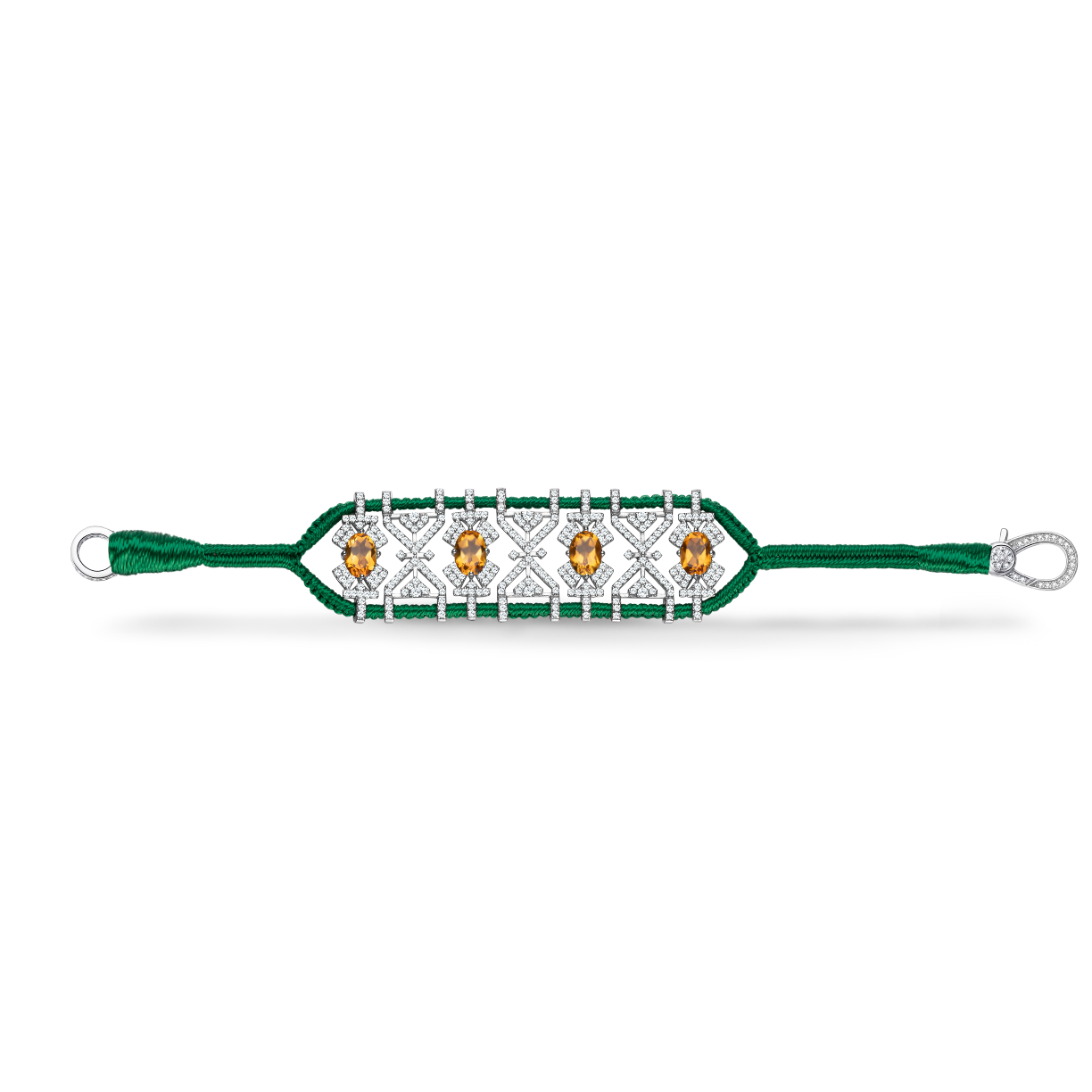 Bracelet Fortalezza Green- Citrines