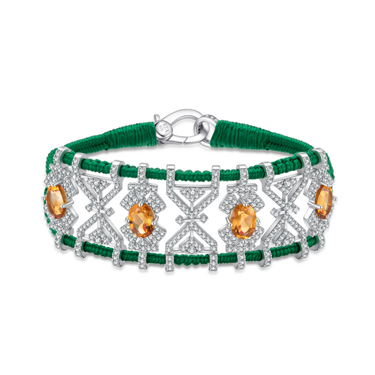 Bracelet Fortalezza Green- Citrines