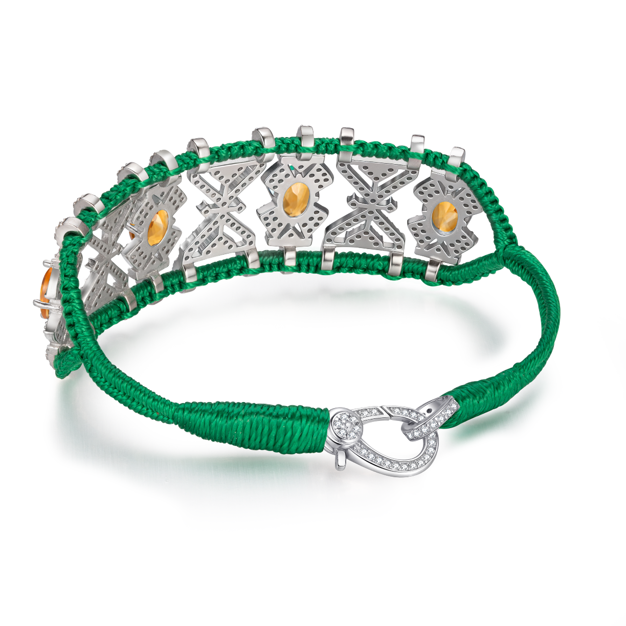 Bracelet Fortalezza Green- Citrines