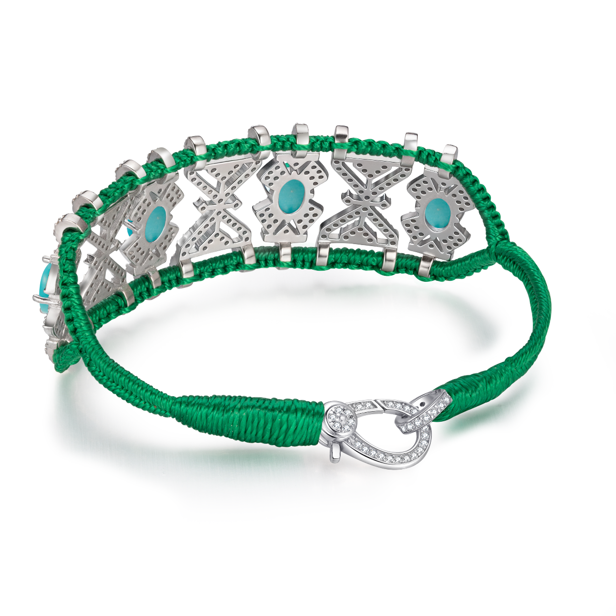 Bracelet Fortalezza Green - Turquoises