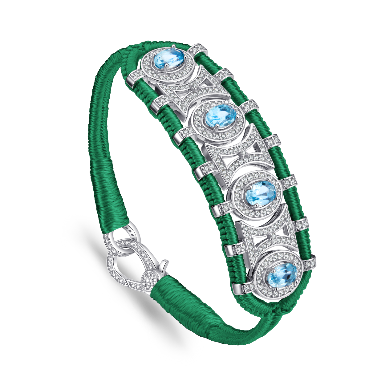 Bracelet Olinda vert - Topazes