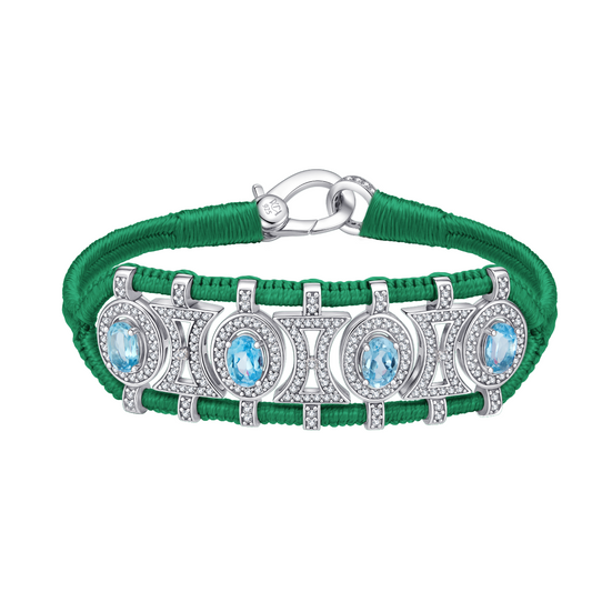 Bracelet Olinda vert - Topazes