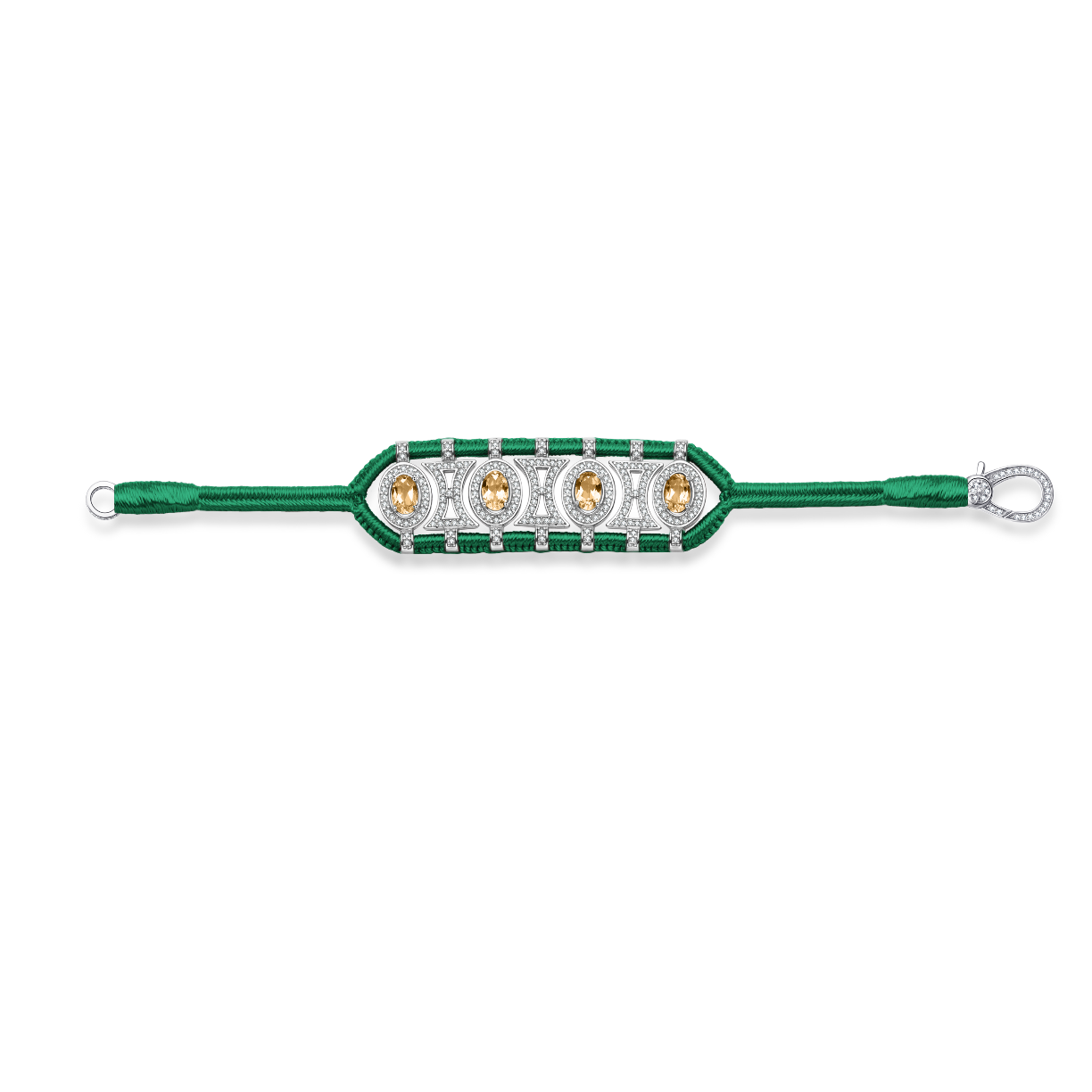 Olinda green bracelet - Citrines