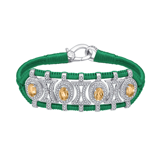 Olinda green bracelet - Citrines