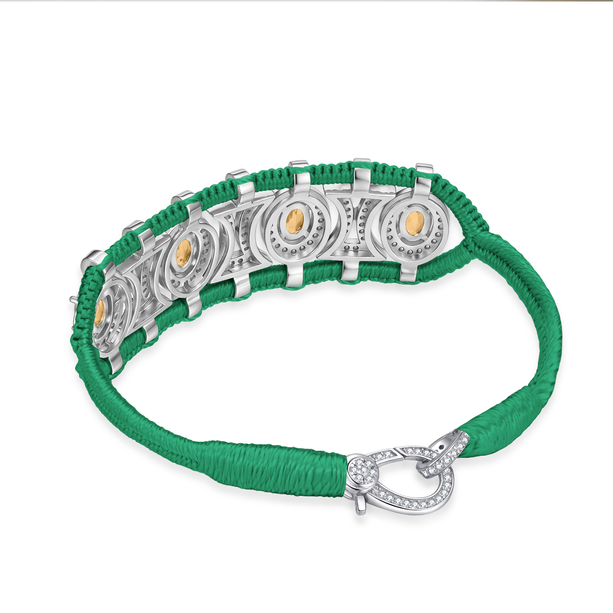 Olinda green bracelet - Citrines
