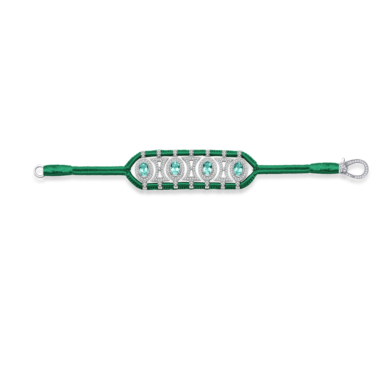 Olinda vanilla bracelet - Emeralds