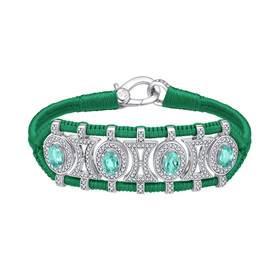 Olinda vanilla bracelet - Emeralds