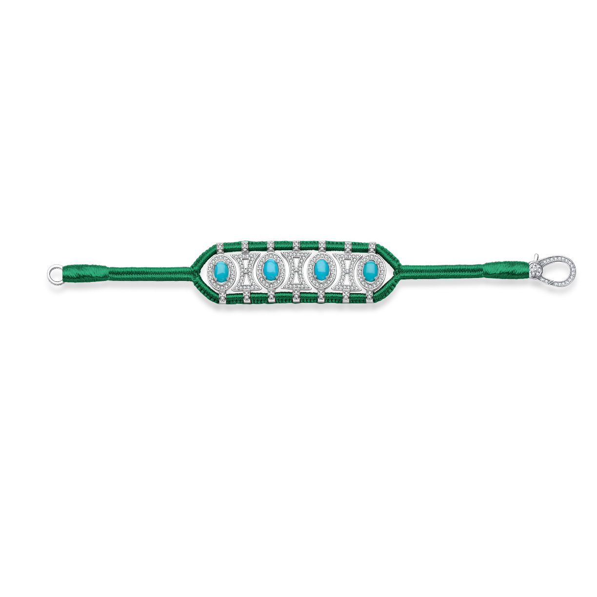 Bracelet Olinda vert - turquoises