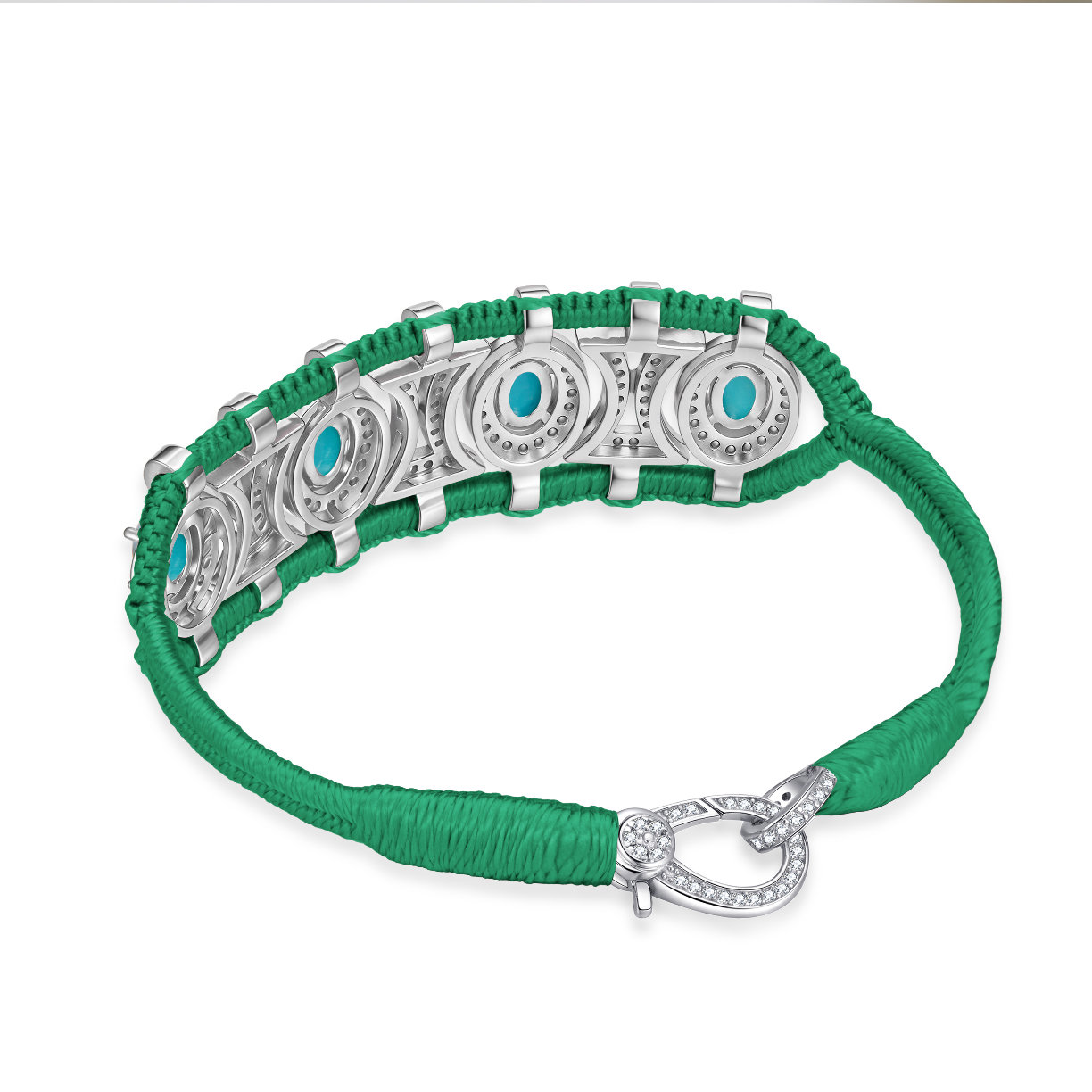 Bracelet Olinda vert - turquoises