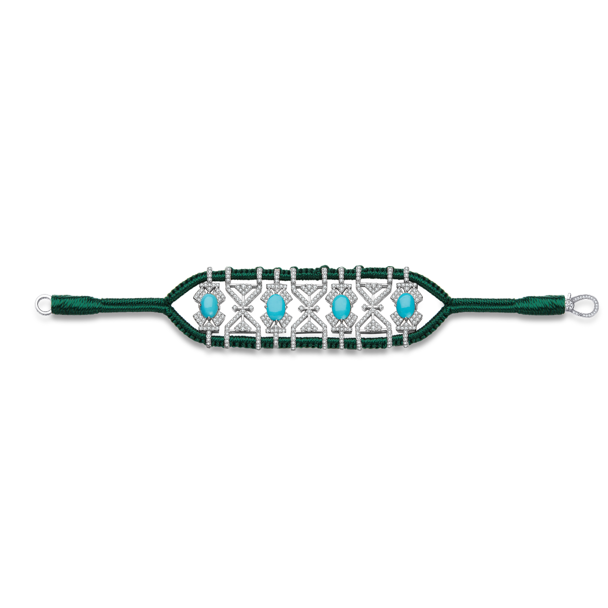 Bracelet Fortalezza Green Sapin - Turquoises