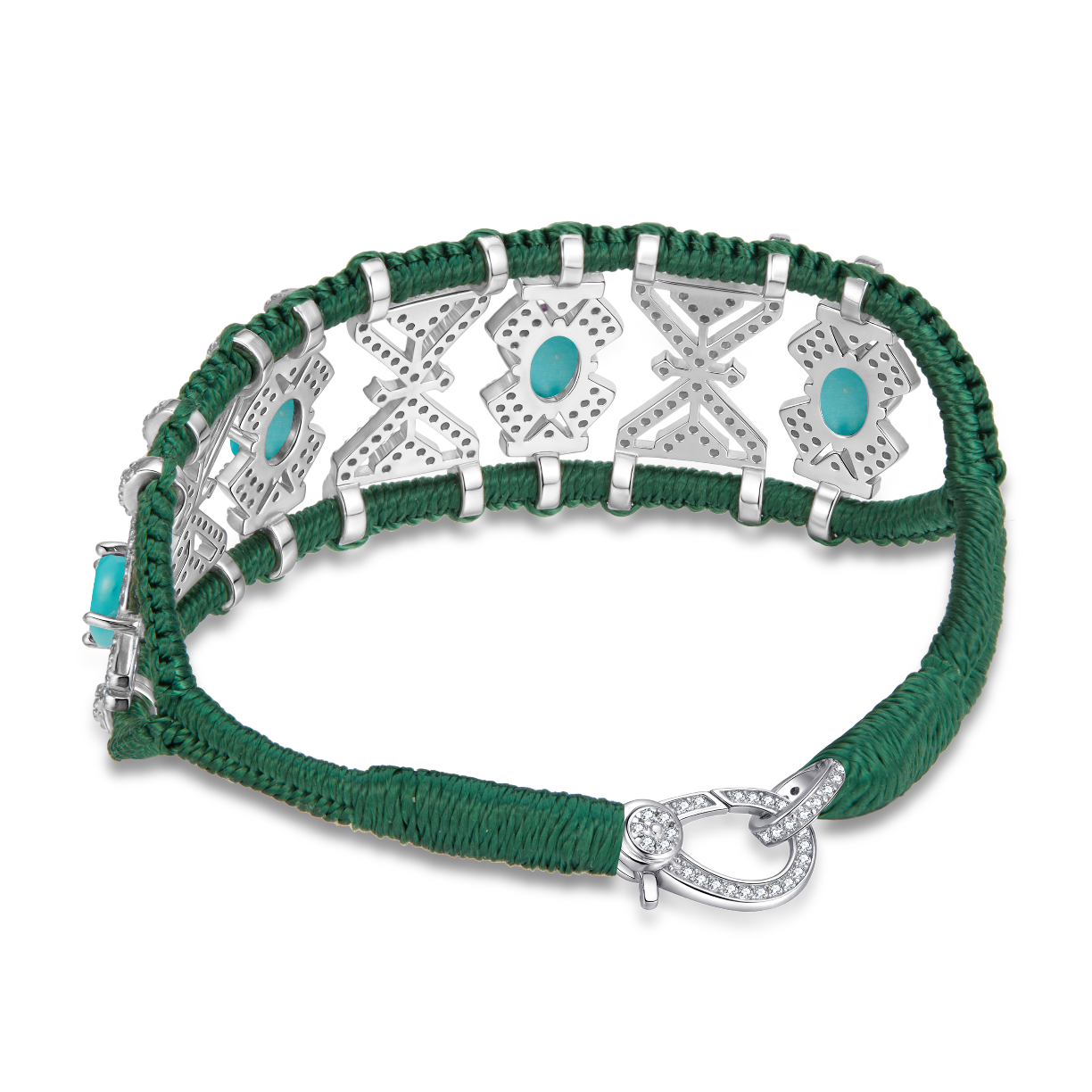 Bracelet Fortalezza Green Sapin - Turquoises