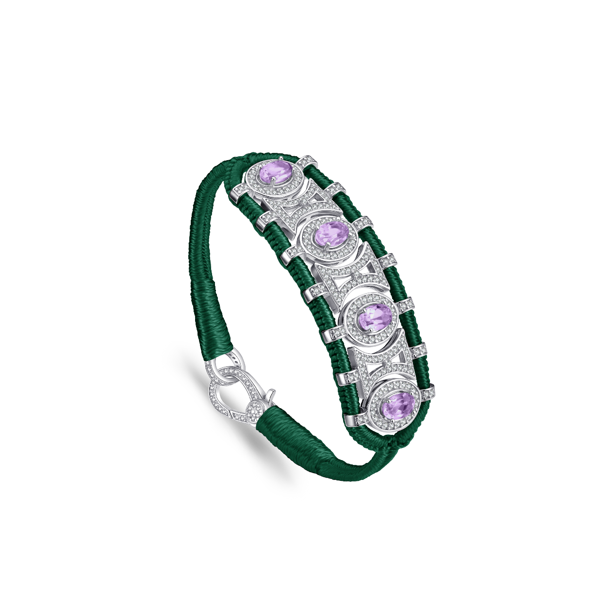 Bracelet Olinda sapin - Améthystes