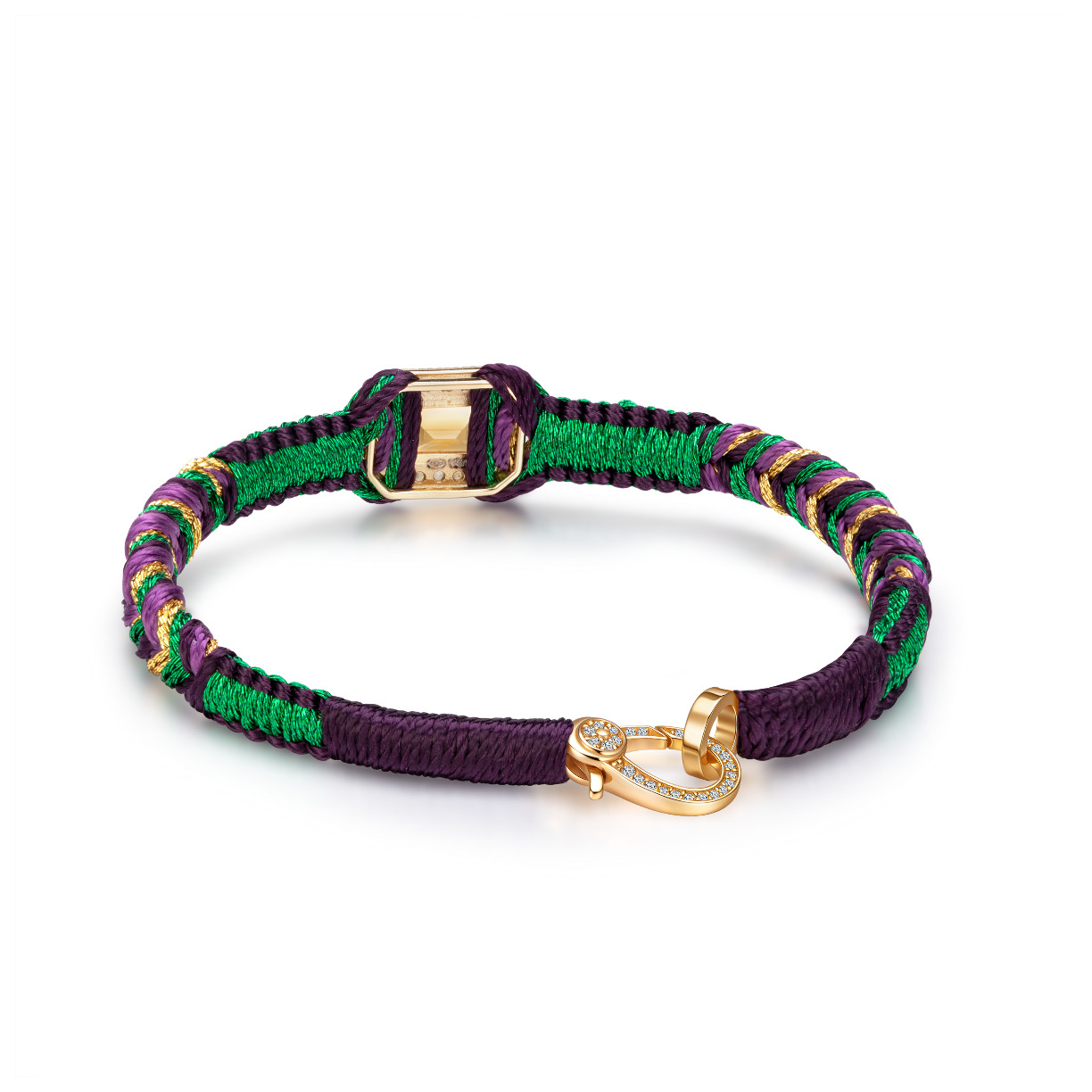 eggplant purple amy bracelet - citrine