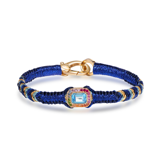 Navy blue amy bracelet - Topaz