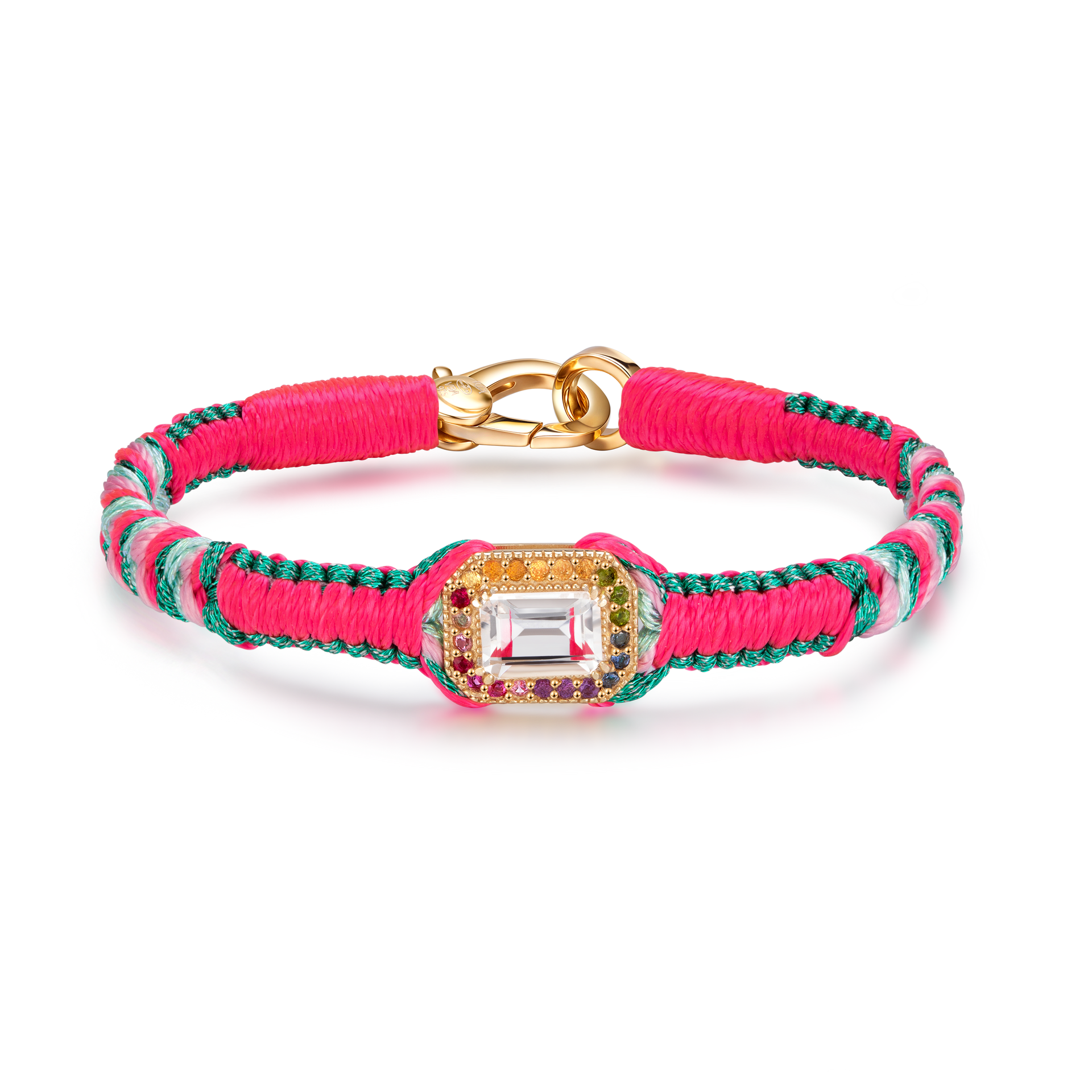neon-pink amy bracelet - crystal