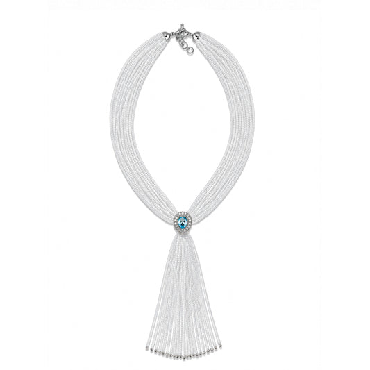 Tassel lapis Necklace - topaze