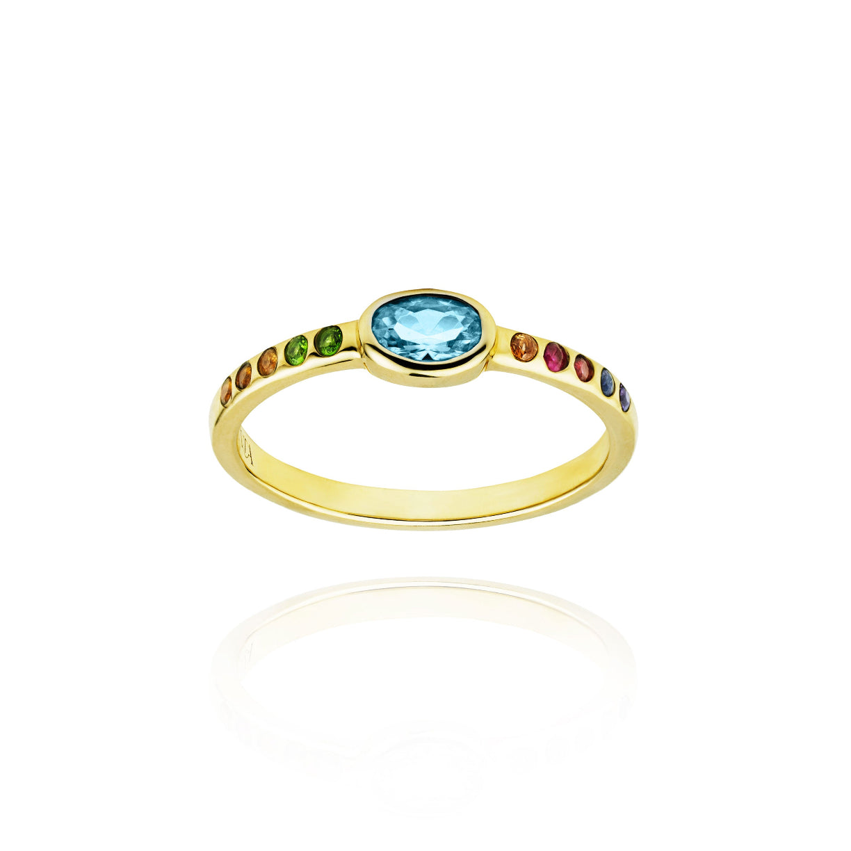 Moosh Gold and Blue Sapphire ring