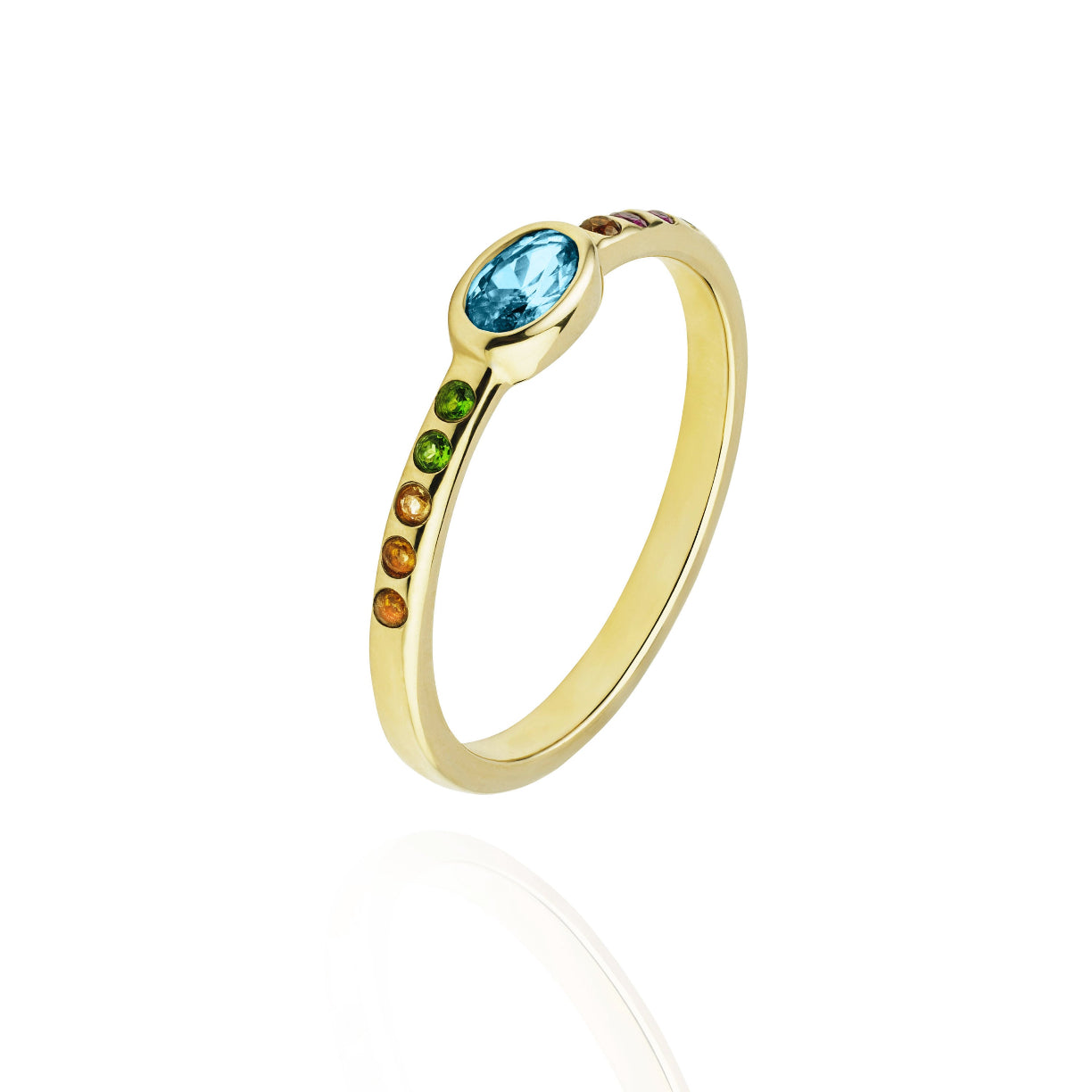 Moosh Gold and Blue Sapphire ring