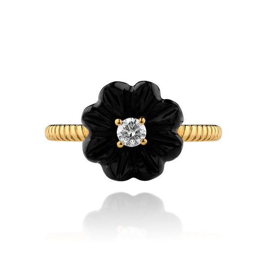 Onyx Paquerette ring