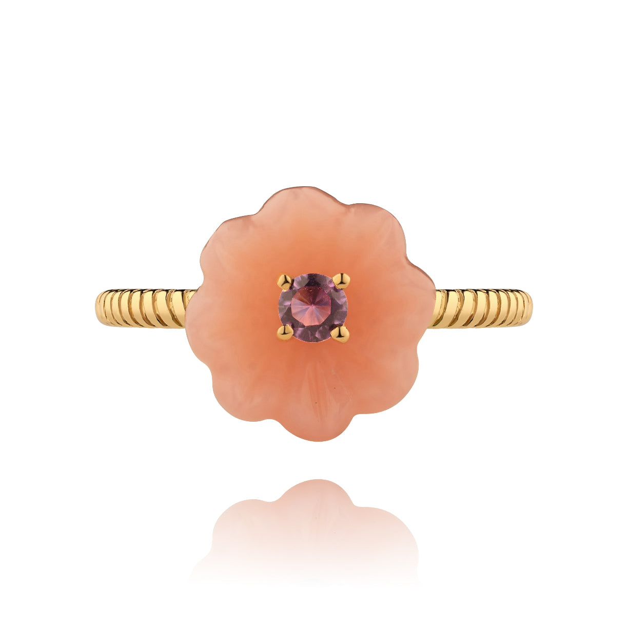 Pink Opale Paquerette ring