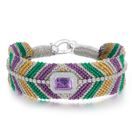 Bracelet Biggie Silver - Amethyst