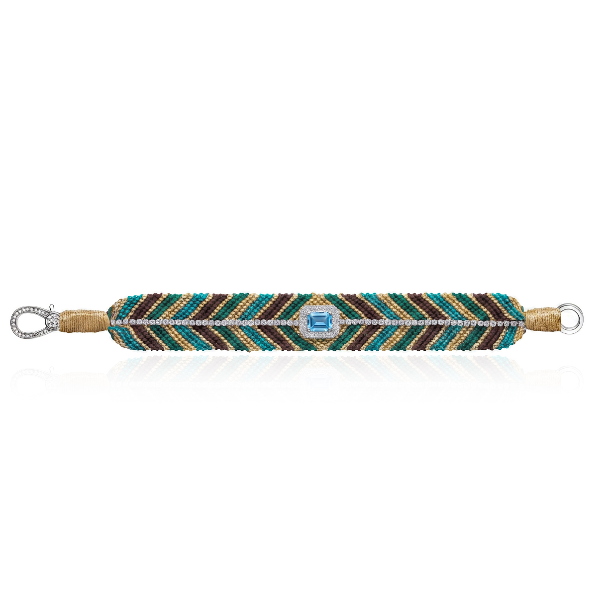Bracelet Biggie brass - Topaz