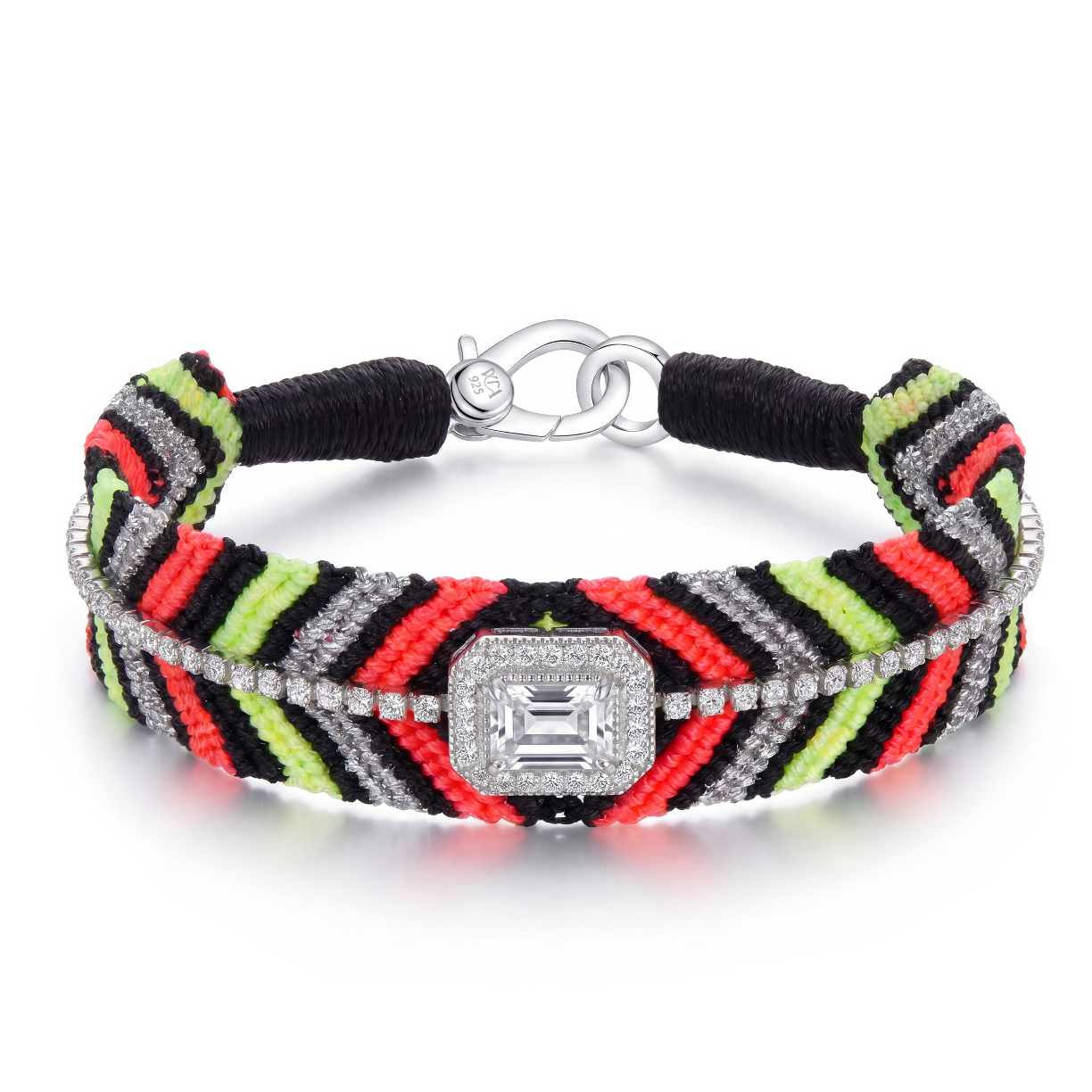 Bracelet Biggie noir - Cristal