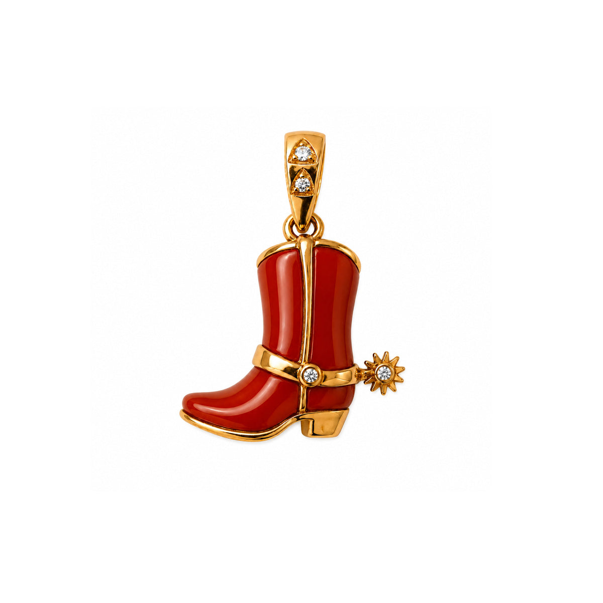 Pendentif Boots Jaspe rouge