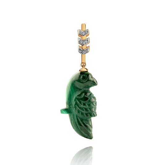 Malachite Coco earring