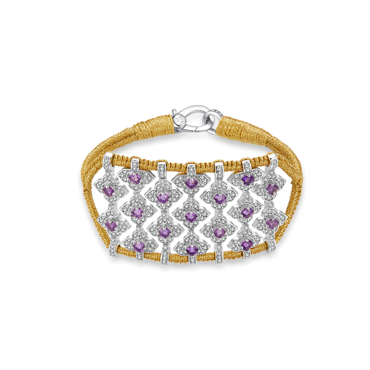 Brasilia Gold bracelet - Amethysts