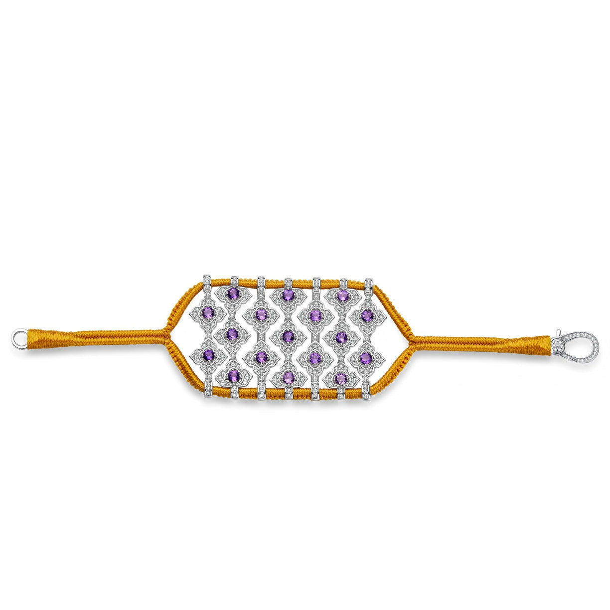 Brasilia Saffron bracelet - Amethysts