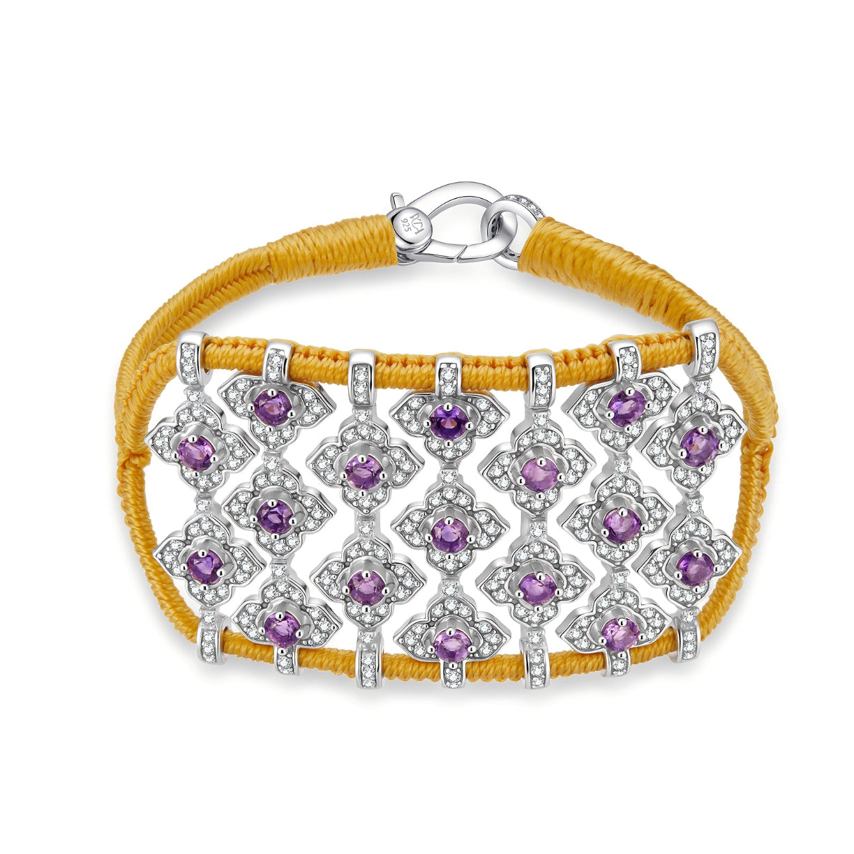 Brasilia Saffron bracelet - Amethysts