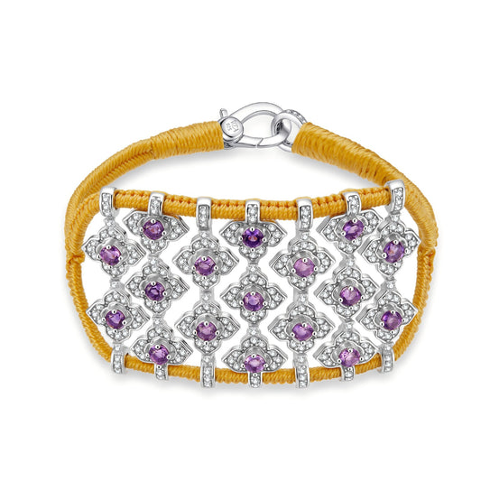 Brasilia Saffron bracelet - Amethysts