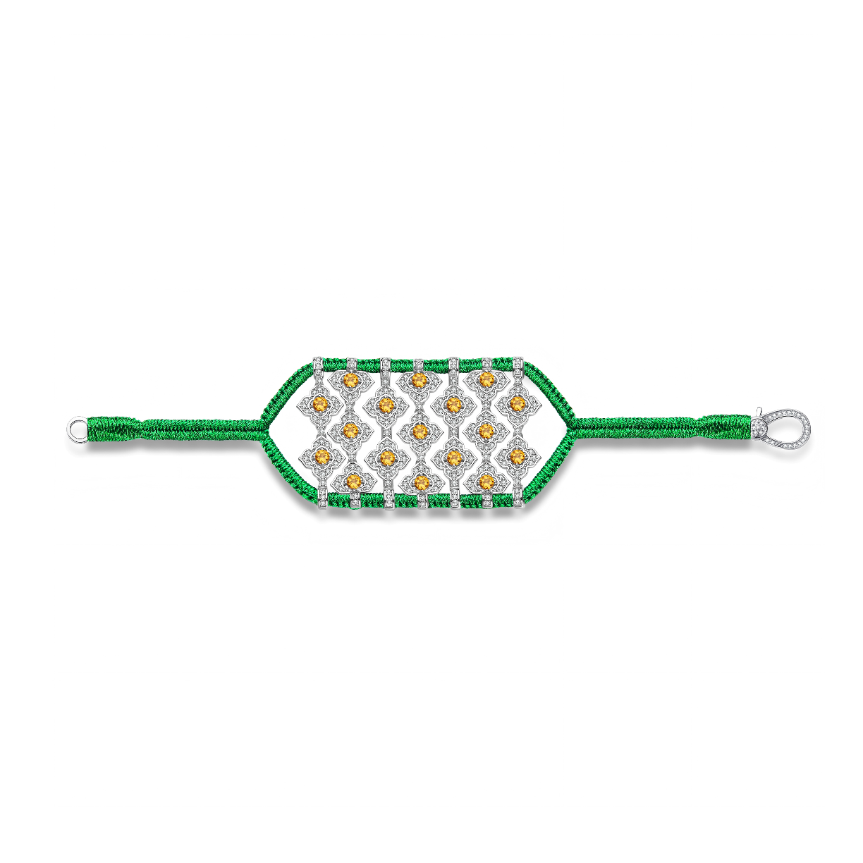 Brasilia Grass bracelet - Citrines