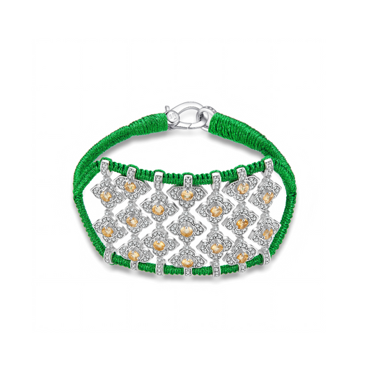 Brasilia Grass bracelet - Citrines