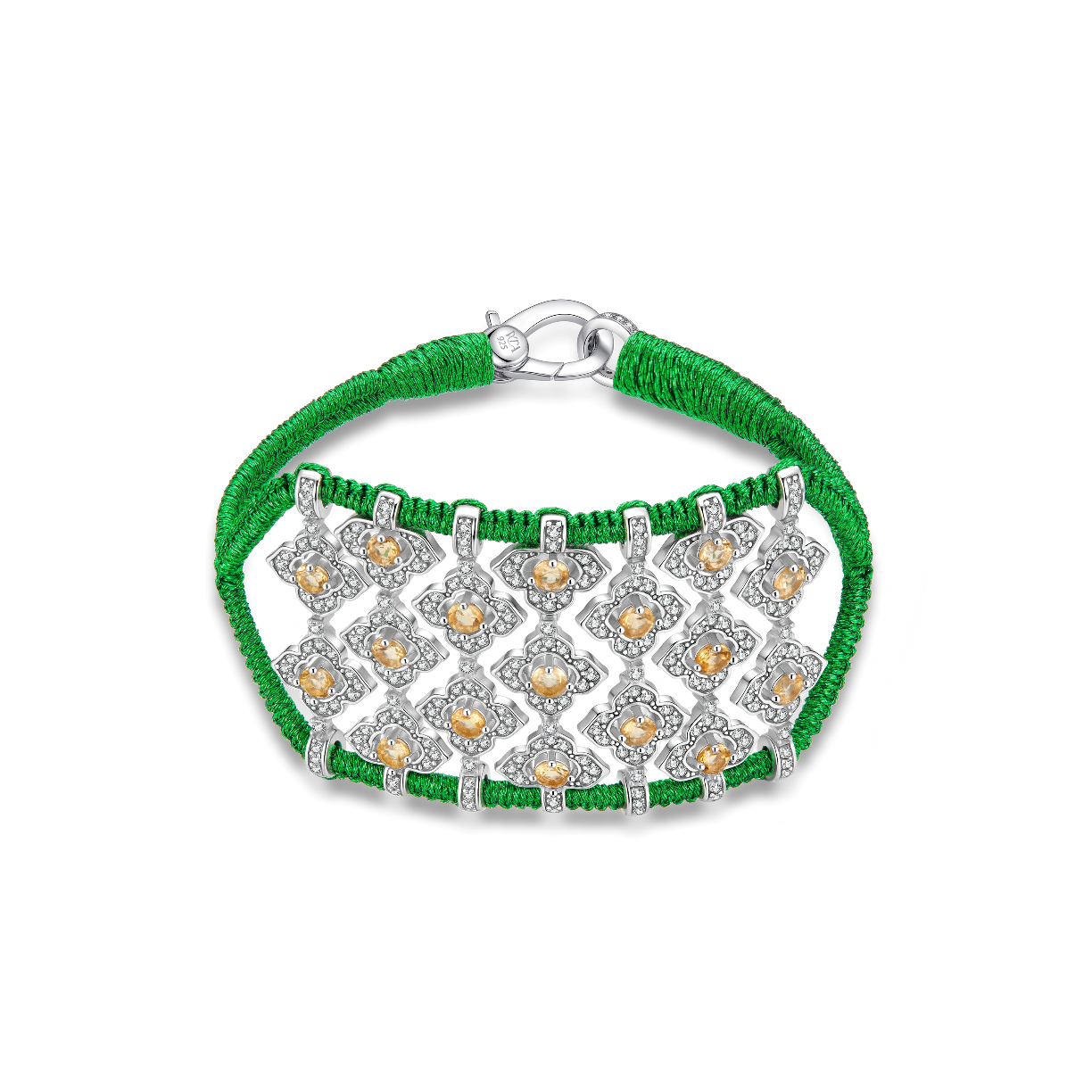 Brasilia Grass bracelet - Citrines