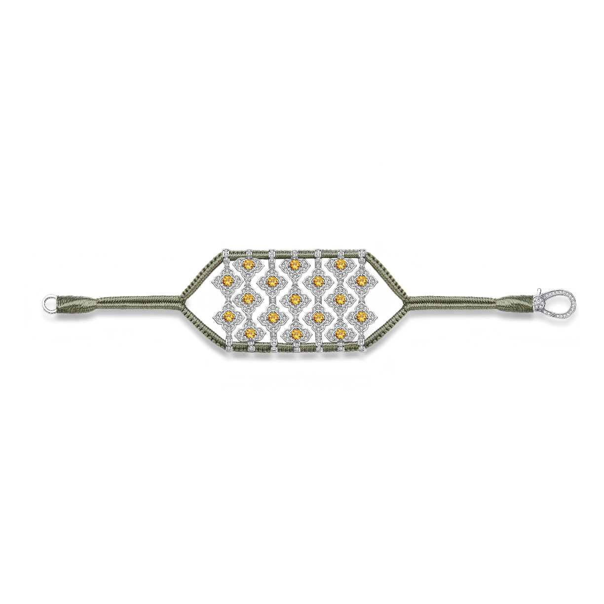 Brasilia Moss bracelet - Citrines