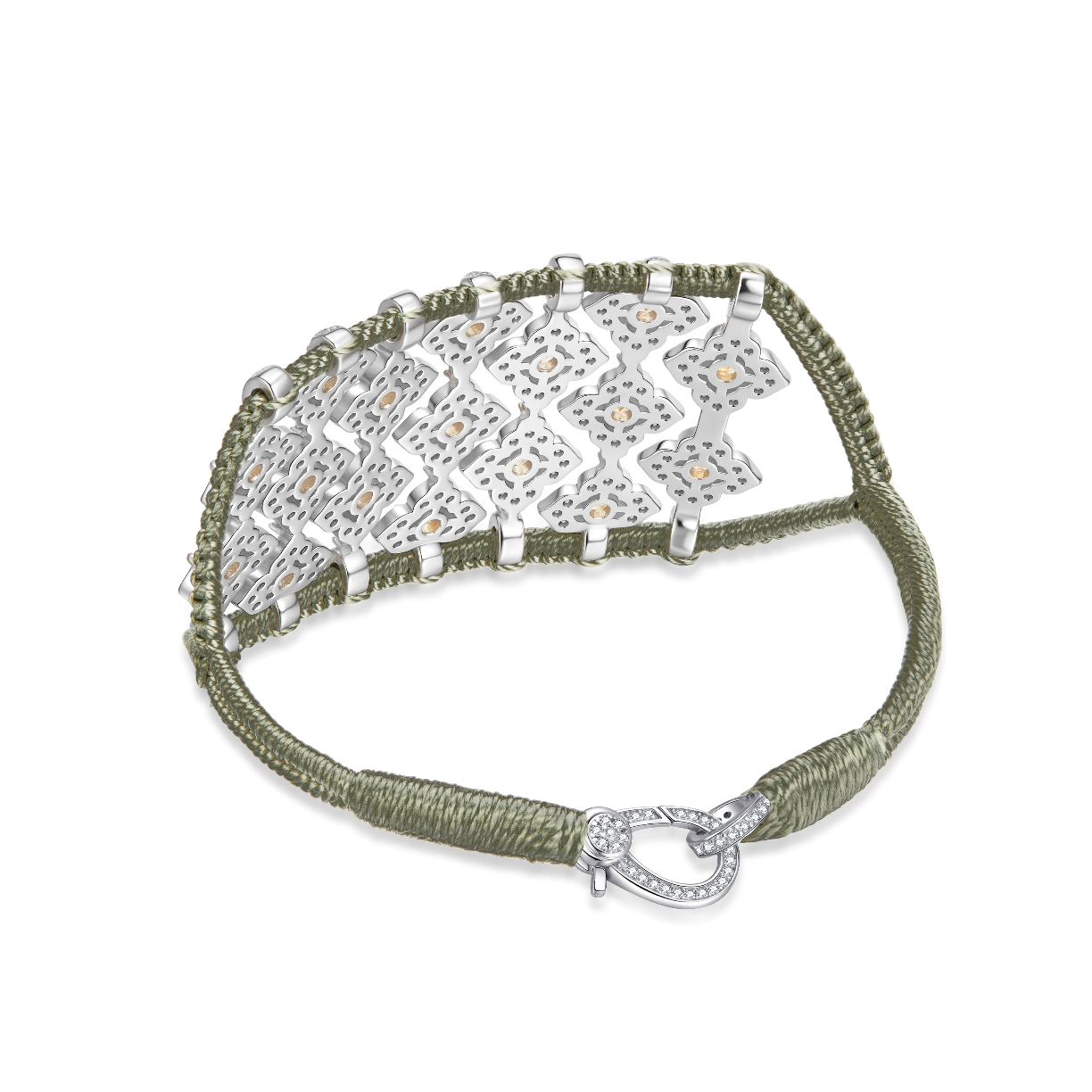 Brasilia Moss bracelet - Citrines