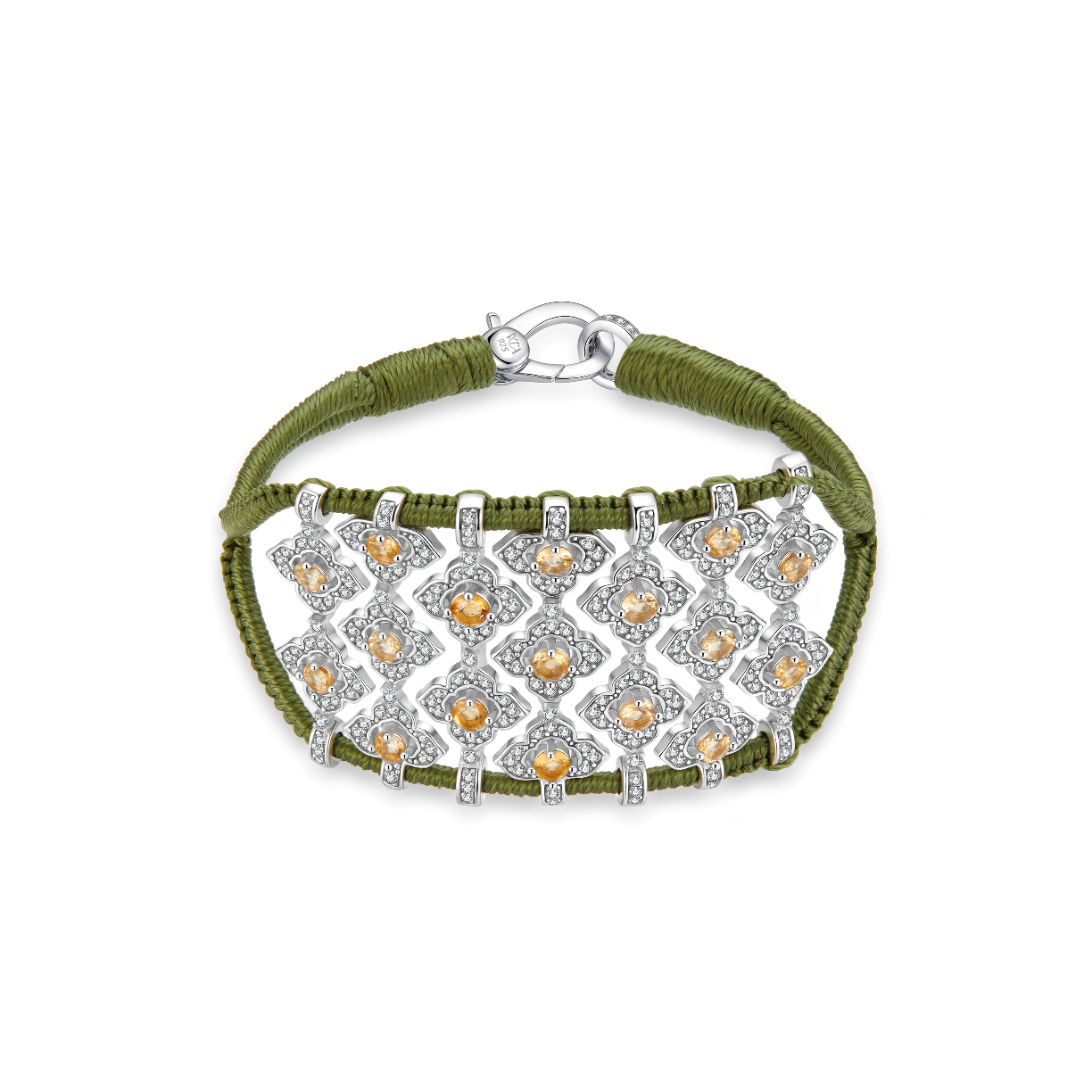 Brasilia Olive bracelet - Citrines