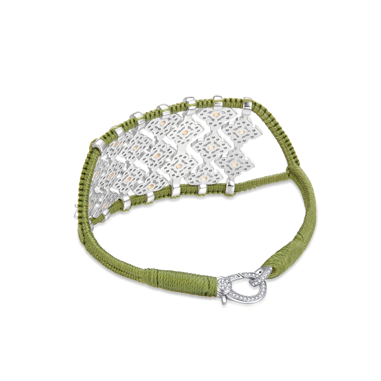 Brasilia Olive bracelet - Citrines