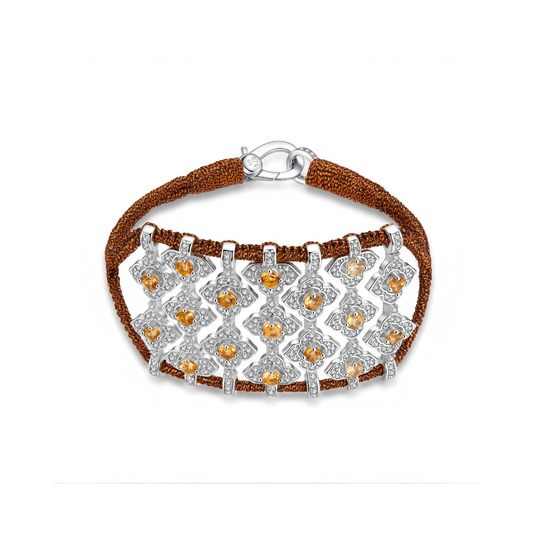 Brasilia Rusty bracelet - Citrines