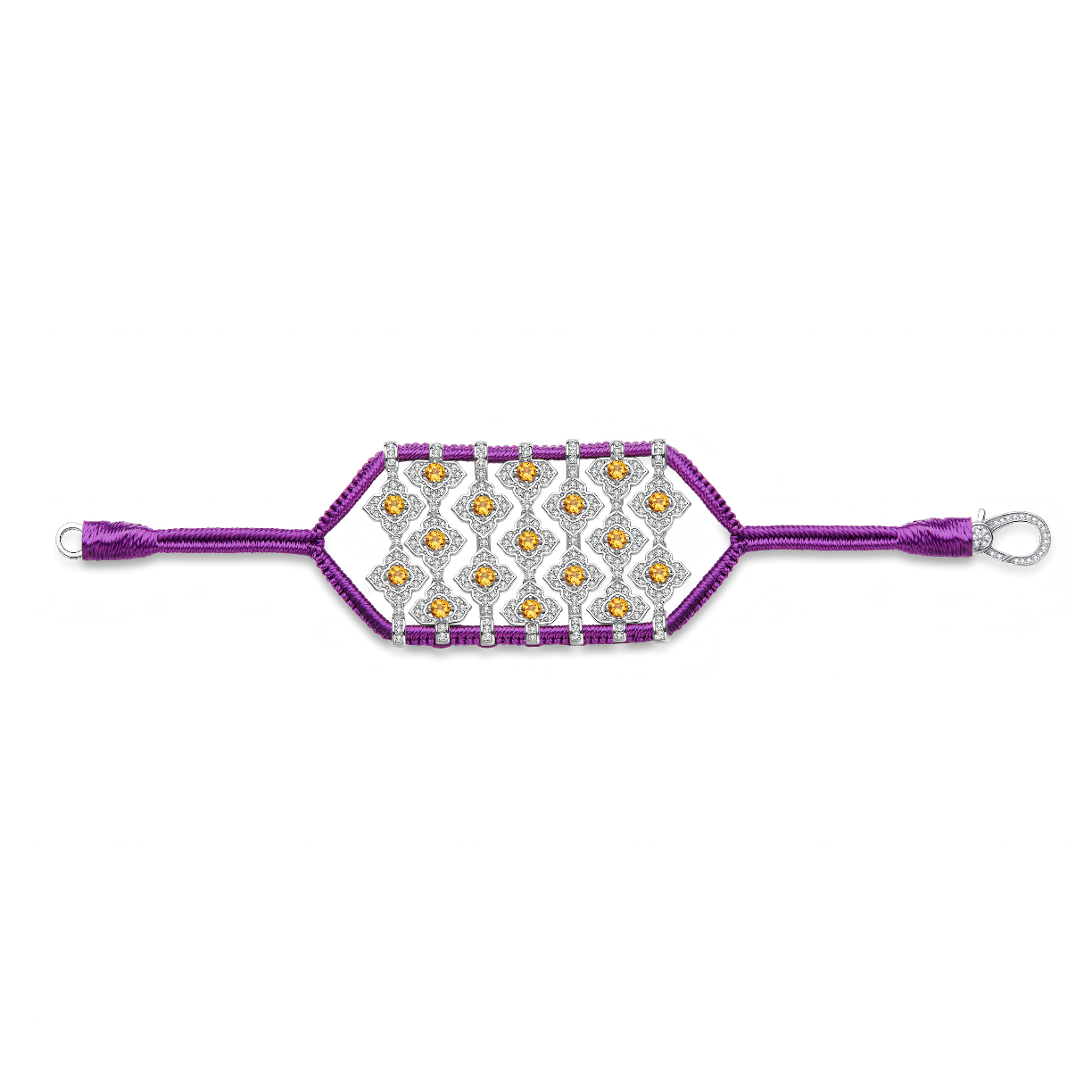 Brasilia purple bracelet - Citrines