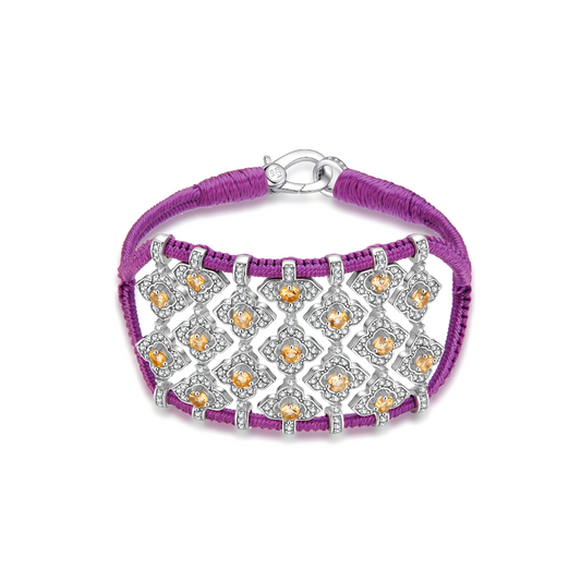Brasilia purple bracelet - Citrines
