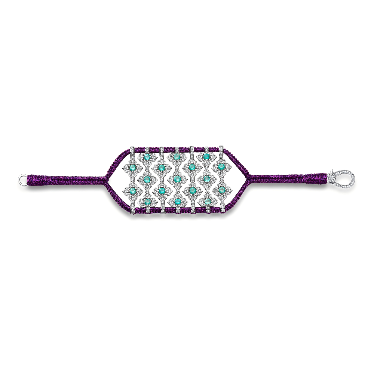 Brasilia Iris bracelet - Emeralds